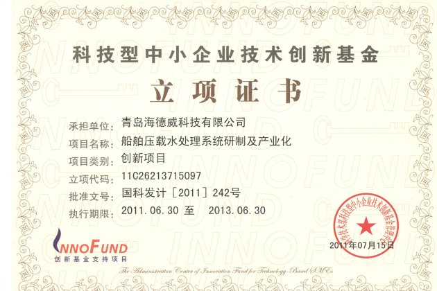 國家科技型中小企業(yè)技術(shù)創(chuàng)新基金項目